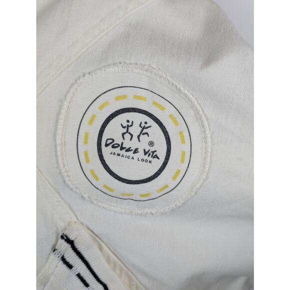 Vtg Dolce Vita Womens M Jacket Top Set POOR Jamaican Style Voodoo Crop Designer - Picture 6 of 16